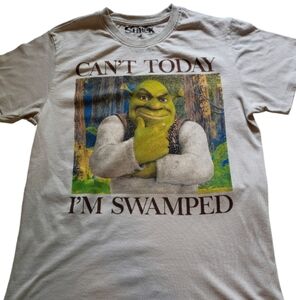 Dreamworks Shrek 'Can't Today I'm Swamped' Kids Tee - White and Green